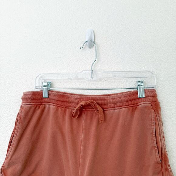 [Aerie] Burnt Orange Lived In Beach 100% Cotton Sweat Shorts Comfort Sz Large L - Picture 3 of 12